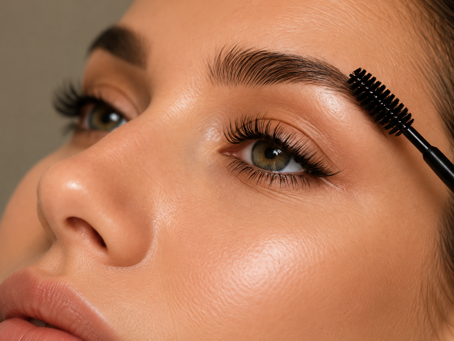 luxury brow grooming close up
